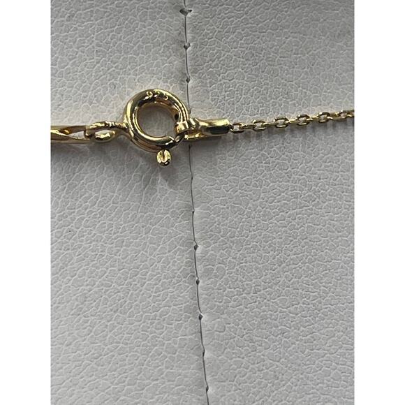 Cubic Zirconia Sterling Silver Vermeil Cluster Disc Dangle Statement Necklace - Picture 15 of 15